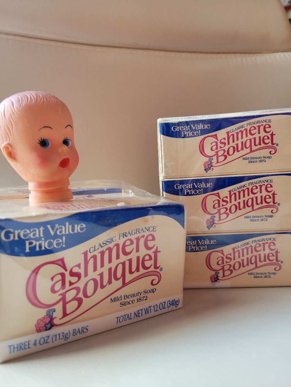 Cashmere Bouquet Vintage NOS Mild Beauty Soap 6 Bars ~ Retro!
